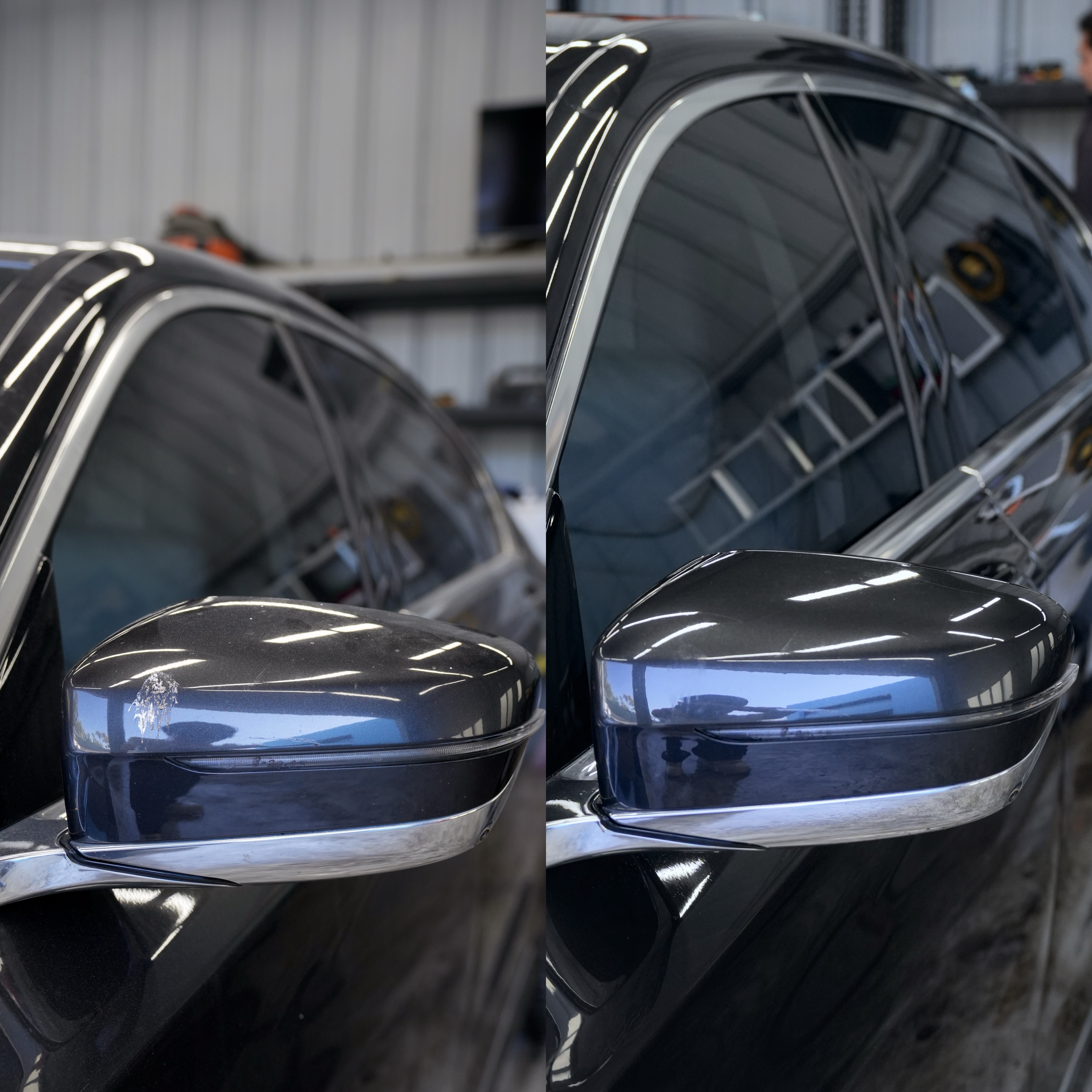 BMW Alpina mirror before/after