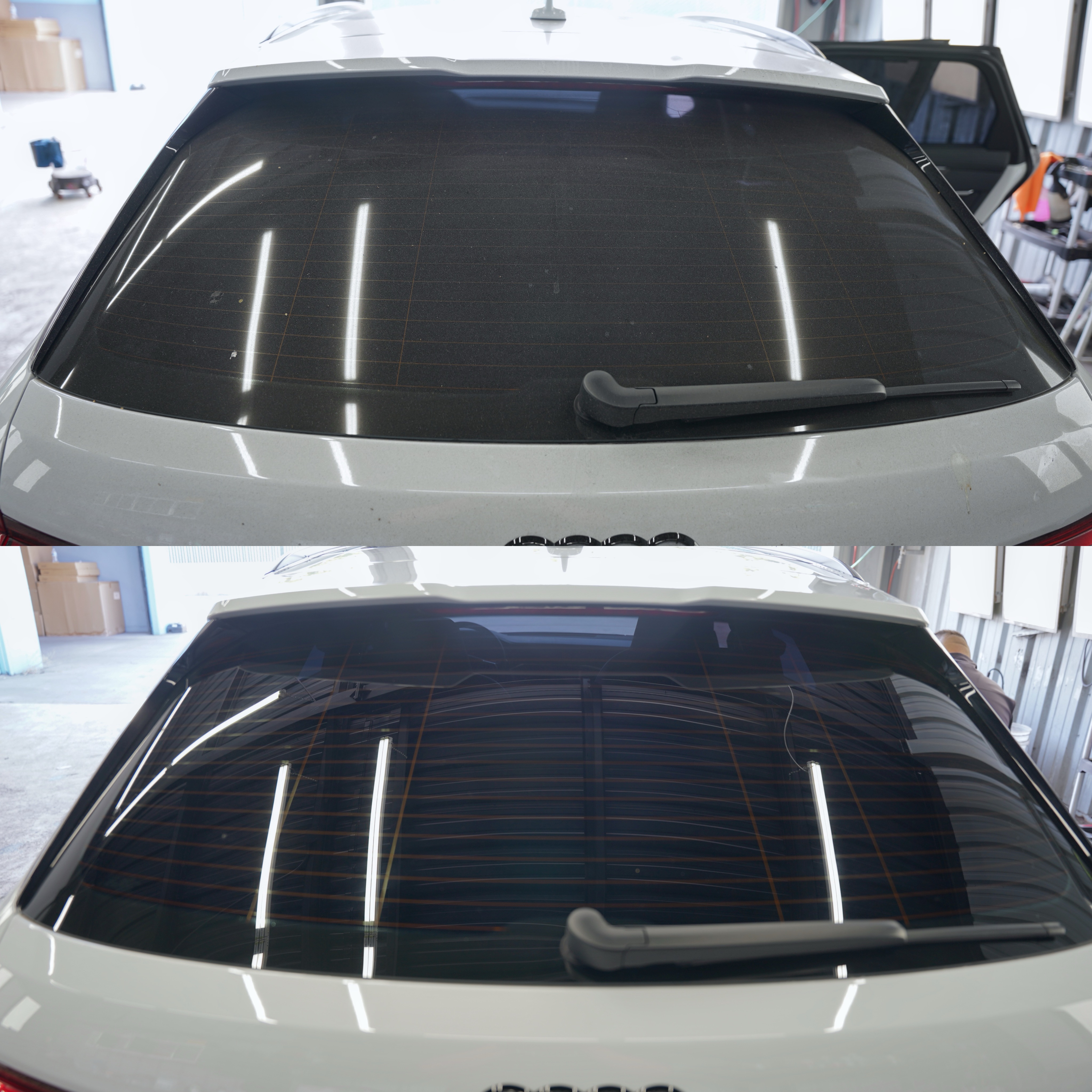 Audi RS6 tint before/after